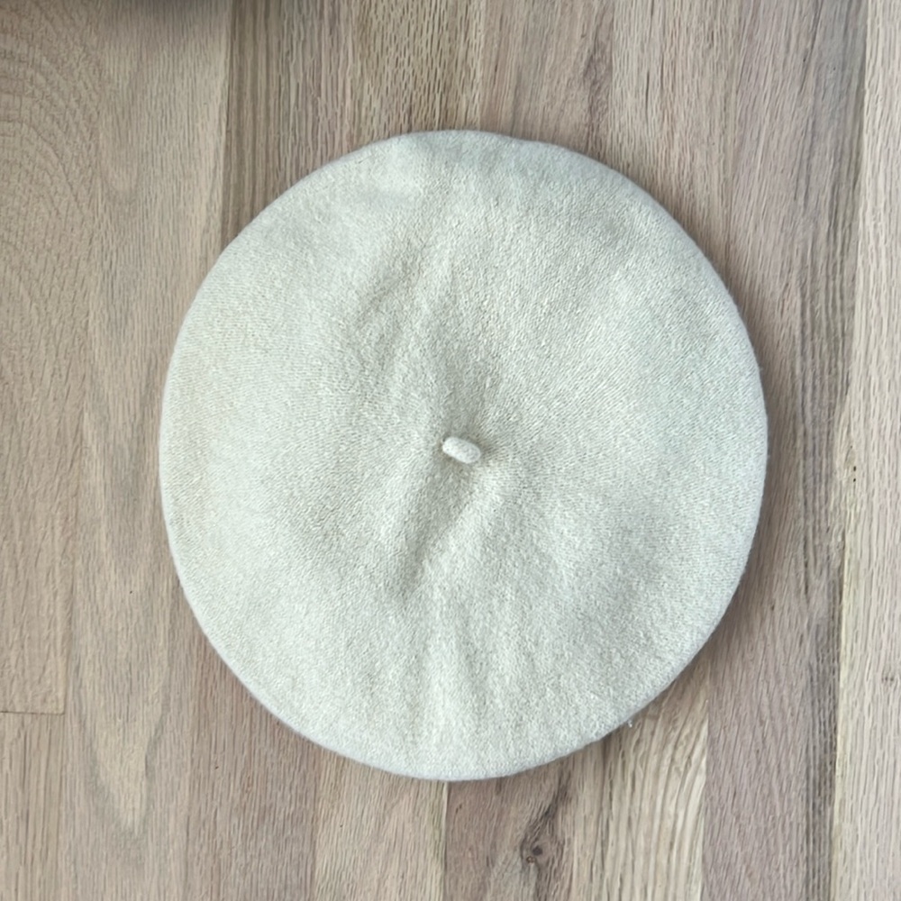 Cream berret hat